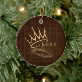 Ornamento De Cerâmica SAVIOR KING Elegante Bronze/Natal Dourado