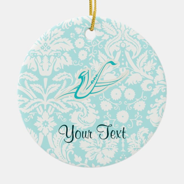 Ornamento De Cerâmica Saxofone da cerceta (Frente)