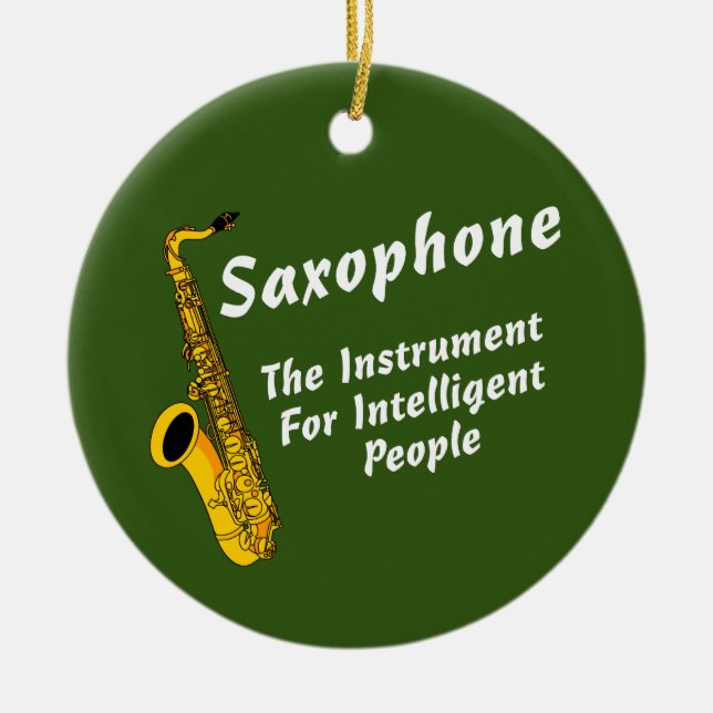 Ornamento De Cerâmica Saxofone inteligente (Frente)