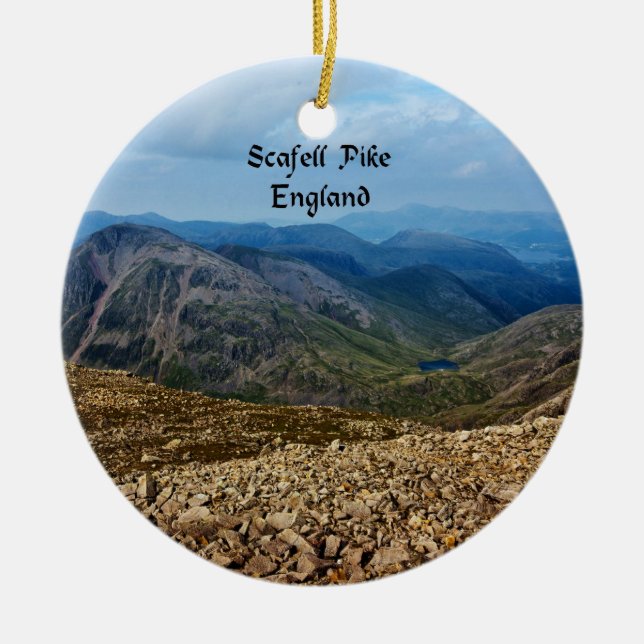 Ornamento De Cerâmica Scafell Pike, Inglaterra (Frente)
