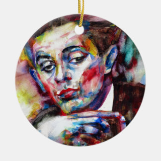 Ornamento De Cerâmica schiele de Egon - retrato da aguarela