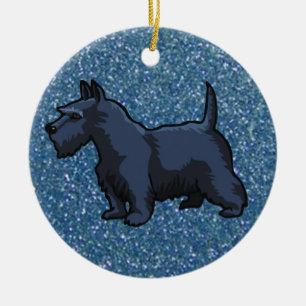 Ornamento De Cerâmica schnauzer preto
