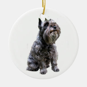Ornamento De Cerâmica Schnauzer - Preto #1