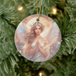 Ornamento De Cerâmica Schutzengel,  wasserfarben pastell Gemälde