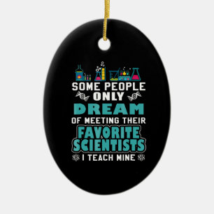 Ornamento De Cerâmica Science Teacher Teach Biology Chemistry Physics