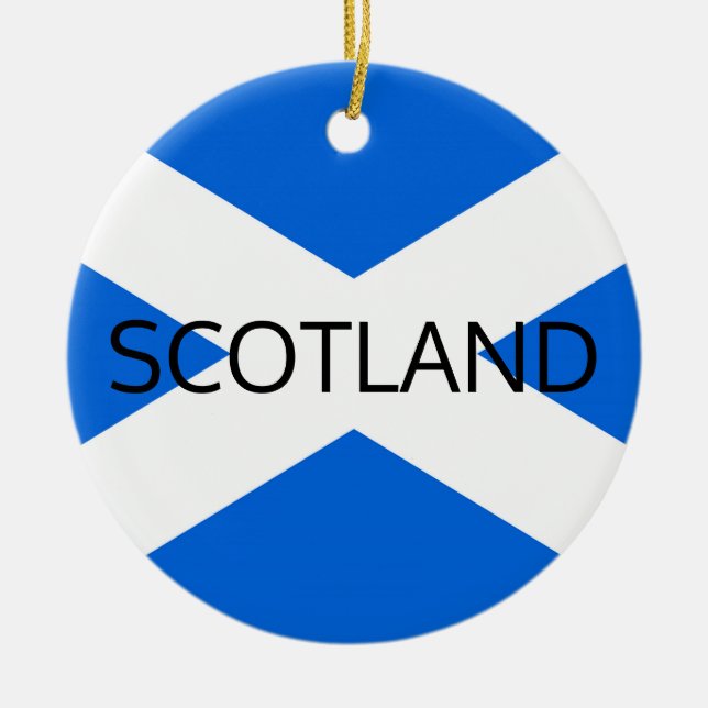Ornamento De Cerâmica Scottish Flag Scotland orncn (Frente)