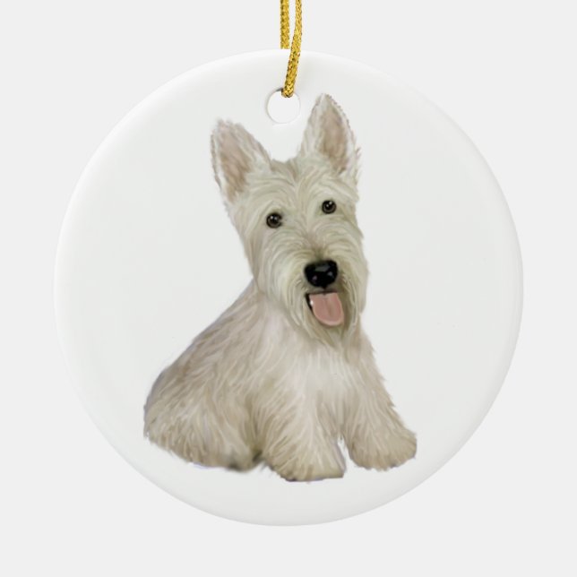 Ornamento De Cerâmica Scottish Terrier - Whaten (Frente)