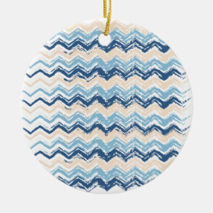 Ornamento De Cerâmica Scribble ZigZag na costa