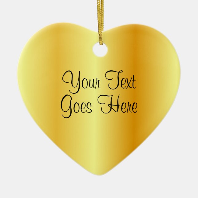 Ornamento De Cerâmica Script manuscrito de tendências de aparência metál (Frente)