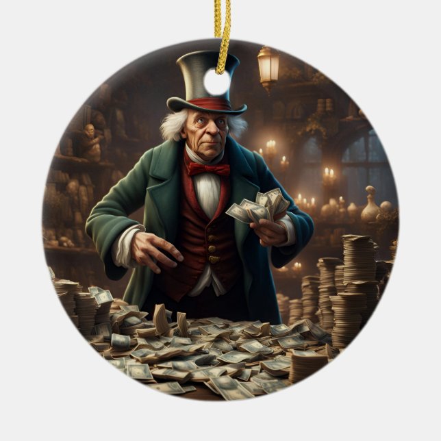 Ornamento De Cerâmica Scrooge Ornament (Frente)