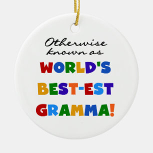Ornamento De Cerâmica Se não sabido como t-shirt do Melhor-est Gramma