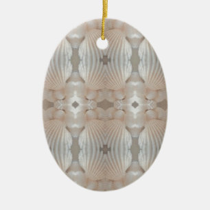 Ornamento De Cerâmica Sea Shels Love, Romântica Exótica Bridal Tropical