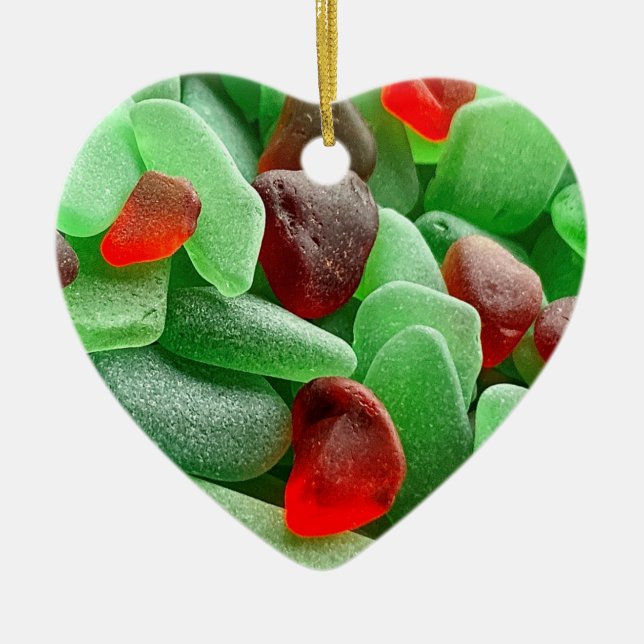 Ornamento De Cerâmica Seaglass Holiday Ornament (Frente)