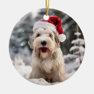 Ornamento De Cerâmica Sealyham Terrier Dog Christmas Keepsaame