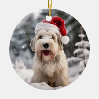 Ornamento De Cerâmica Sealyham Terrier Dog Christmas Keepsaame