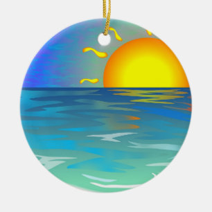 Ornamento De Cerâmica Seascape