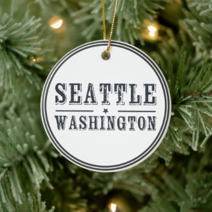 Ornamento De Cerâmica Seattle Washington