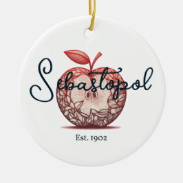 Ornamento De Cerâmica Sebastopol California Gravenstein Apple Fair