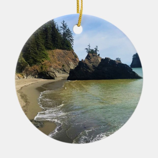 Ornamento De Cerâmica Secret Beach, Samuel H. Boardman, Oregon (Frente)