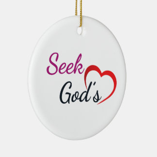 Ornamento De Cerâmica Seel God's Heart - Round