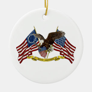 Ornamento De Cerâmica Segunda liberdade Eagle da alteração