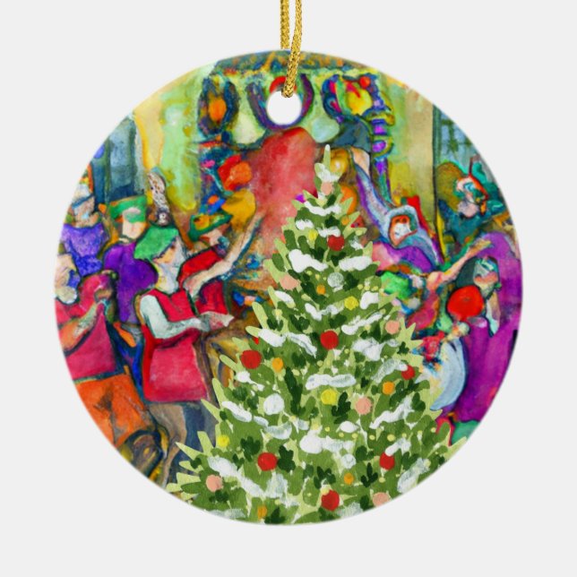 Ornamento De Cerâmica Segunda Noite (Frente)