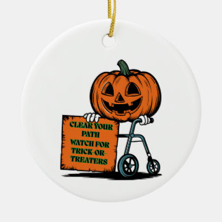 Ornamento De Cerâmica Segurança amigável Jack-o'-Lanterna