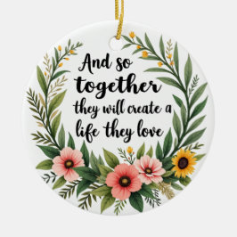 Ornamento De Cerâmica Segurando as mãos vida que amam
