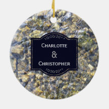 Seixos do rio e casamento personalizado água