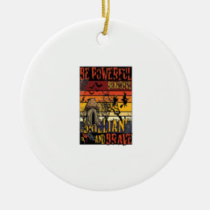 Ornamento De Cerâmica Seja Cogumelo de Halloween Poderoso Belo Brilhante