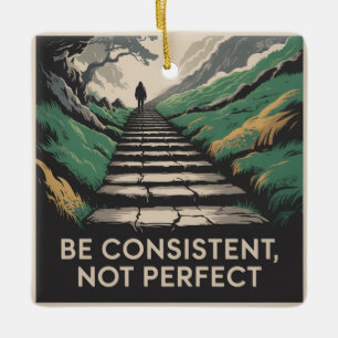 Ornamento De Cerâmica Seja Consistente, Não Perfeito