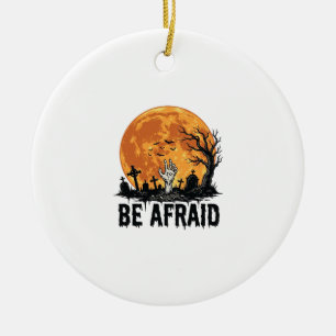 Ornamento De Cerâmica Seja Medo Projeto Vetorial de Cemitério de Hallowe