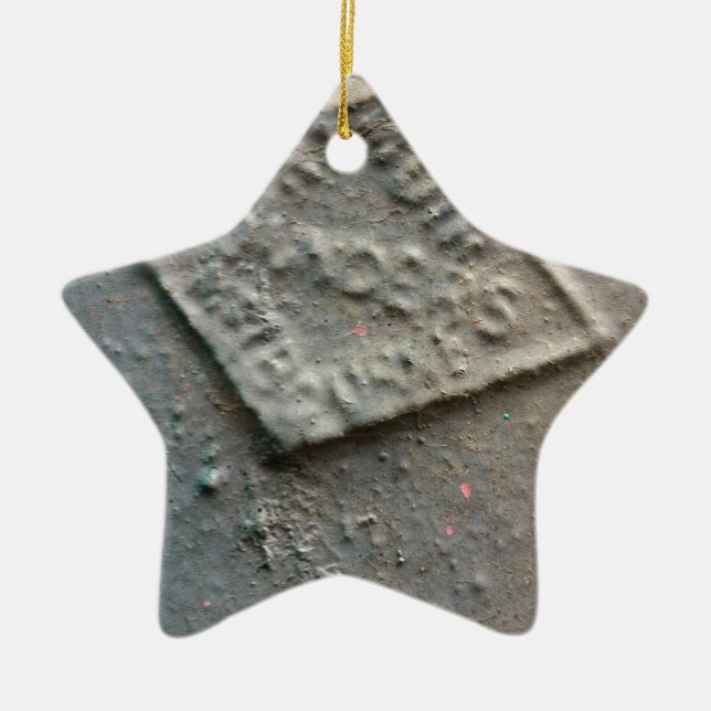 Ornamento De Cerâmica Selado -- Selo antigo dos fabricantes do metal (Frente)