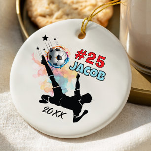 Ornamento De Cerâmica seleção de jogadores de futebol personalizada