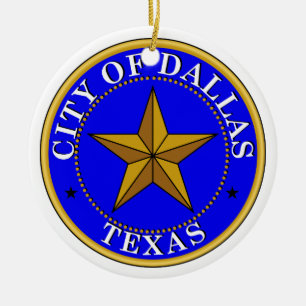 Ornamento De Cerâmica Selo Dallas