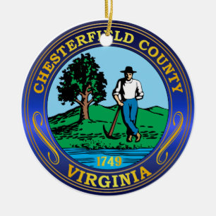 Ornamento De Cerâmica Selo de Chesterfield County