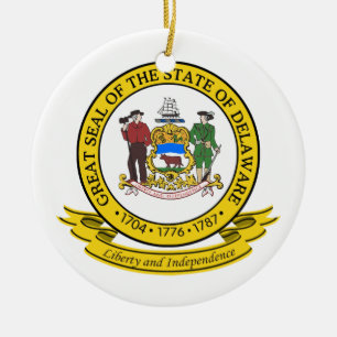 Ornamento De Cerâmica Selo de Delaware