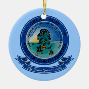 Ornamento De Cerâmica Selo de North Dakota