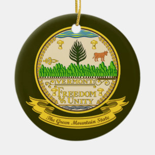 Ornamento De Cerâmica Selo de Vermont