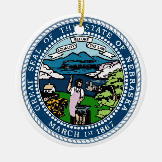 Ornamento De Cerâmica Selo do estado de Nebraska