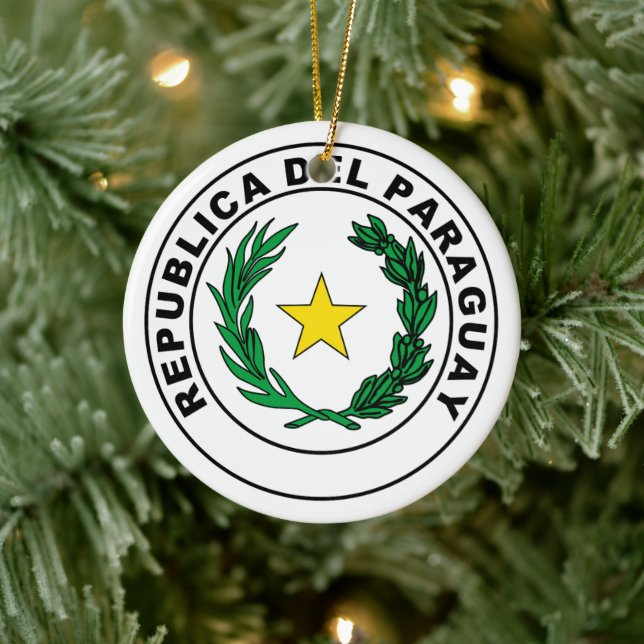 Ornamento De Cerâmica Selo do Paraguai (Árvore)