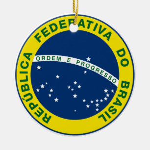 Ornamento De Cerâmica Selo Nacional do Brasil
