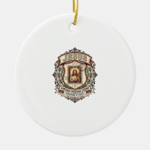 Ornamento De Cerâmica Selo Postal Vintage Jesus Selo Postal Vintage Jesu