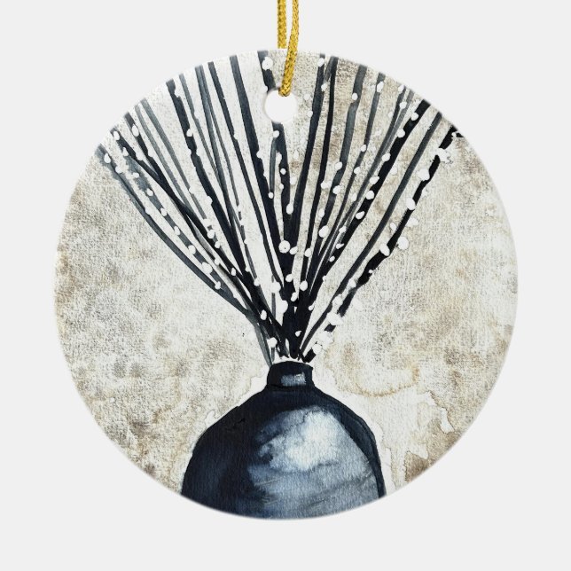 Ornamento De Cerâmica Selvagem em cor de água de vase (Frente)