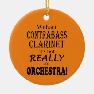 Ornamento De Cerâmica Sem Contrabass Clarinet - Orquestra Cerâmica Ou
