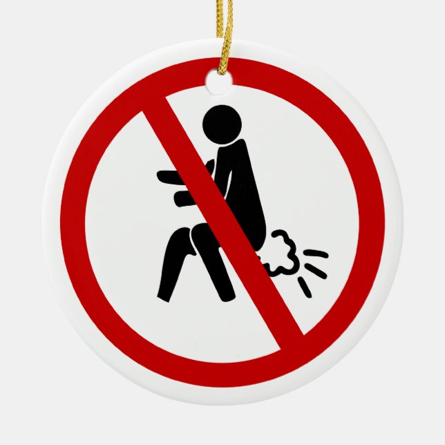 Ornamento De Cerâmica SEM Fartura ⚠ Sinal De Banheiro Tailandês Engraçad (Frente)