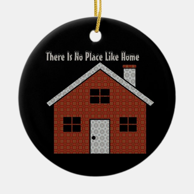 Ornamento De Cerâmica Sem Lugar Como Casa (Frente)