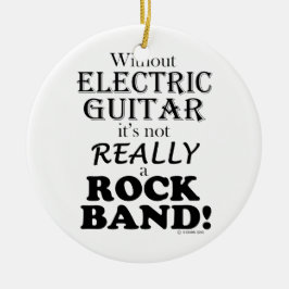 Ornamento De Cerâmica Sem Violão Elétrico - Banda de Rock