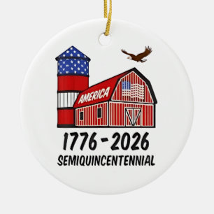 Ornamento De Cerâmica Semiquinentenário dos EUA 250º Aniversário 1776-20