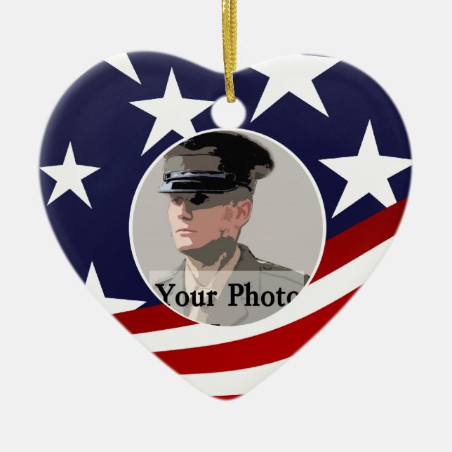 Ornamento De Cerâmica Sempre em Meu Coração (Frente)